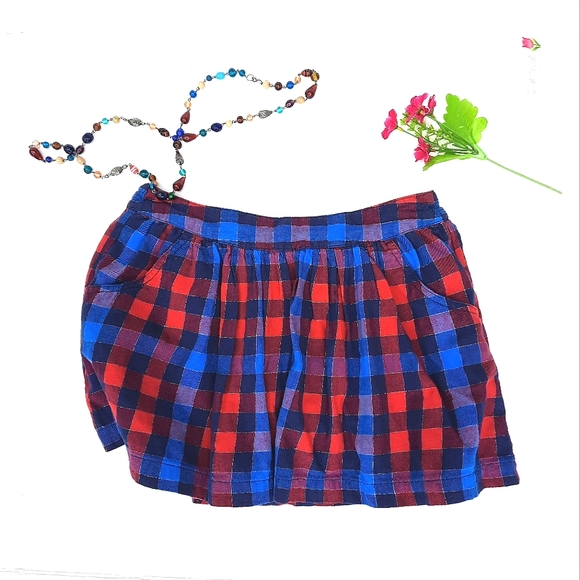 JUSTICE Cotton Plaid Skort, Short - Picture 3 of 9